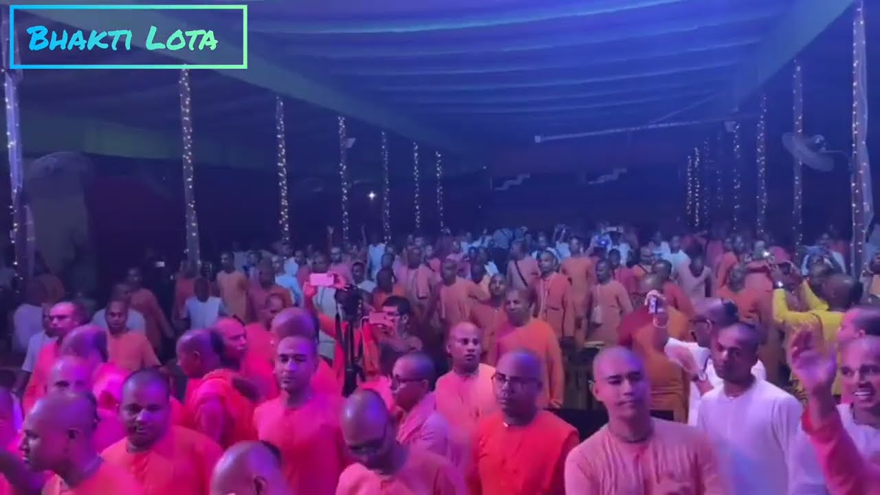 Dancing Kirtan by hundreds of devotees of ISKCON Bangladesh&hellip;.