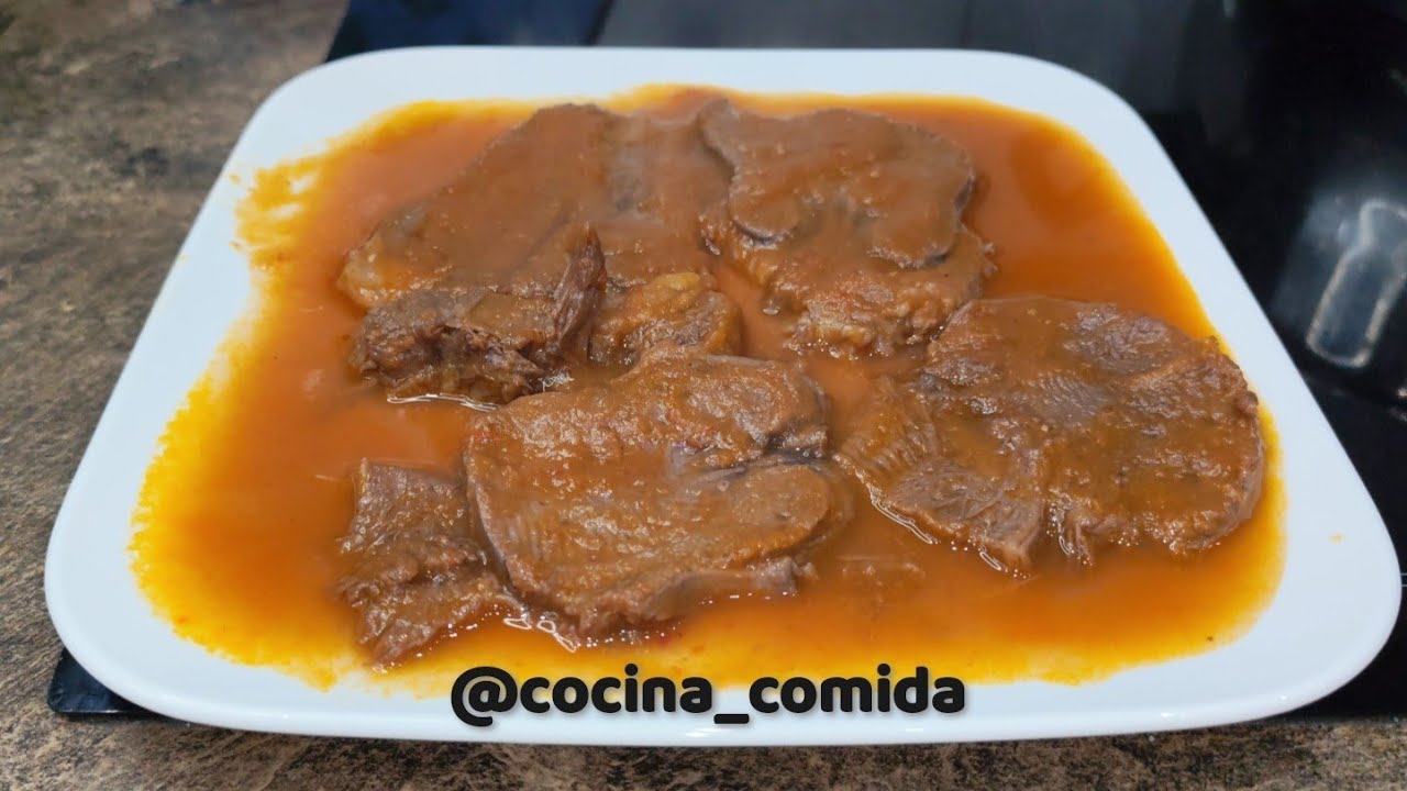 LENGUA DE TERNERA GUISADA O EN SALSA/ RECETA CASERA /SANA Y DELICIOSA  #COCINACASERATRADICIONAL