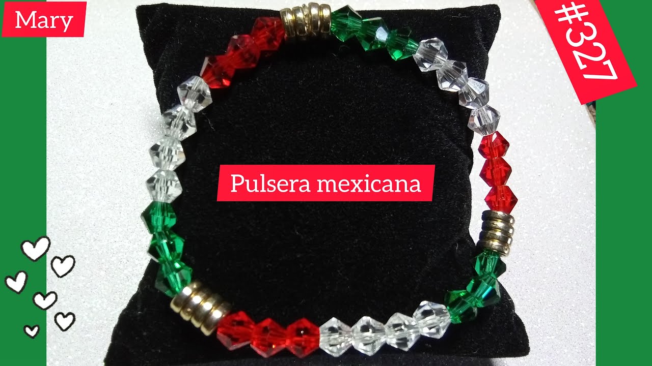 PULSERA CON CRISTALES (( MEXICANA ))
