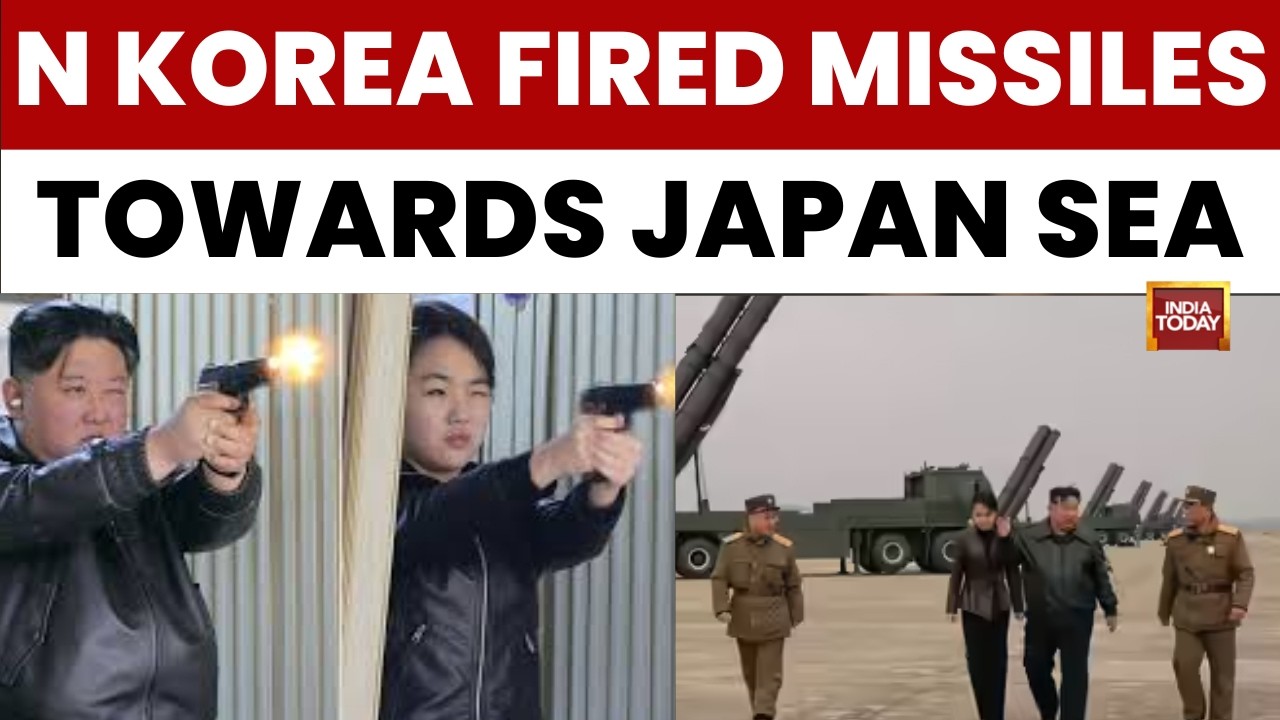 Северная Корея выпустила ракеты по Японскому морю; Ким Чен Ын и его дочь стали свидетелями учений.