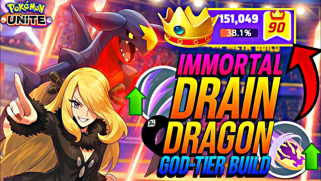 THIS BUFFED DRAIN CROWN MADE GARCHOMP THE IMMORTAL DRAGON WITH THIS GOD-TIER BUILD!🔥 | Pokemon Unite