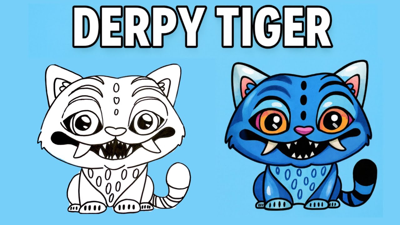 How to draw Derpy Tiger from K-pop Demon hunters! EASY step by step