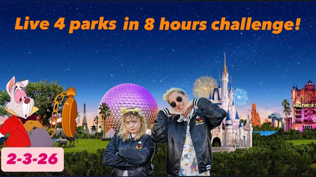 🔴 LIVE | 4 Parks • 8 Hours — The Ultimate Disney Challenge! 🎢✨