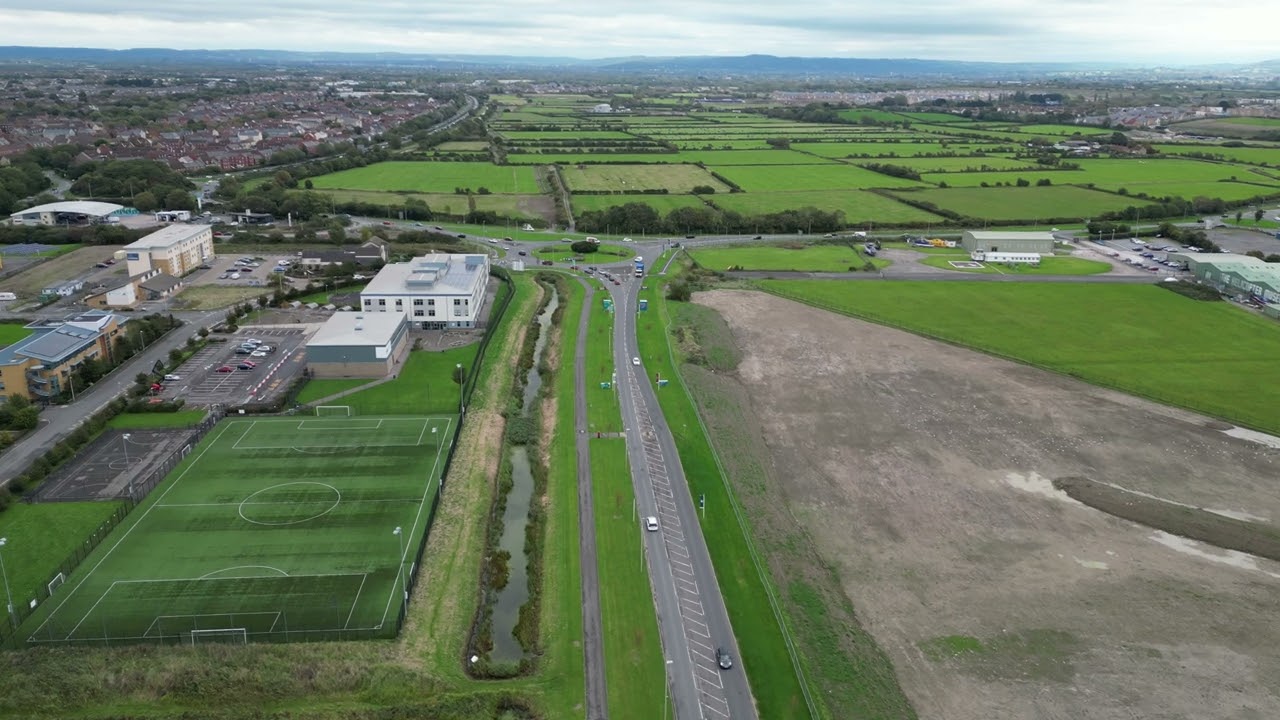 Aerial Drone Video of Weston Airfield, Weston Super Mare, UK - 6th Oct 2024