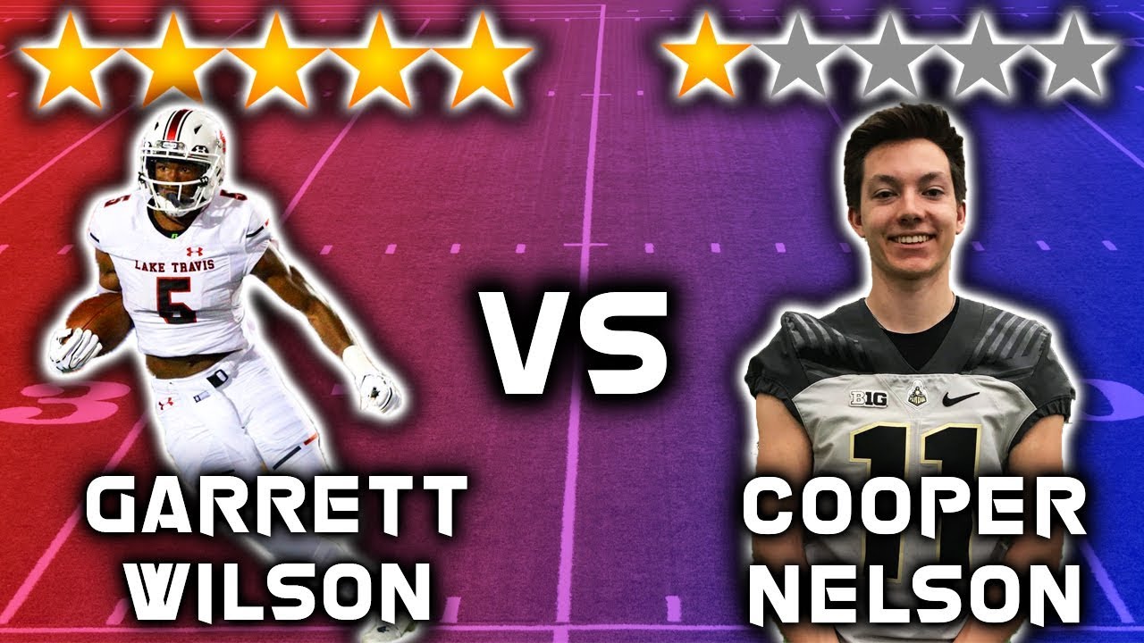 5 Star Recruit vs 1 Star Recruit *WIDE RECEIVER EDITION* | Sharpe Sports