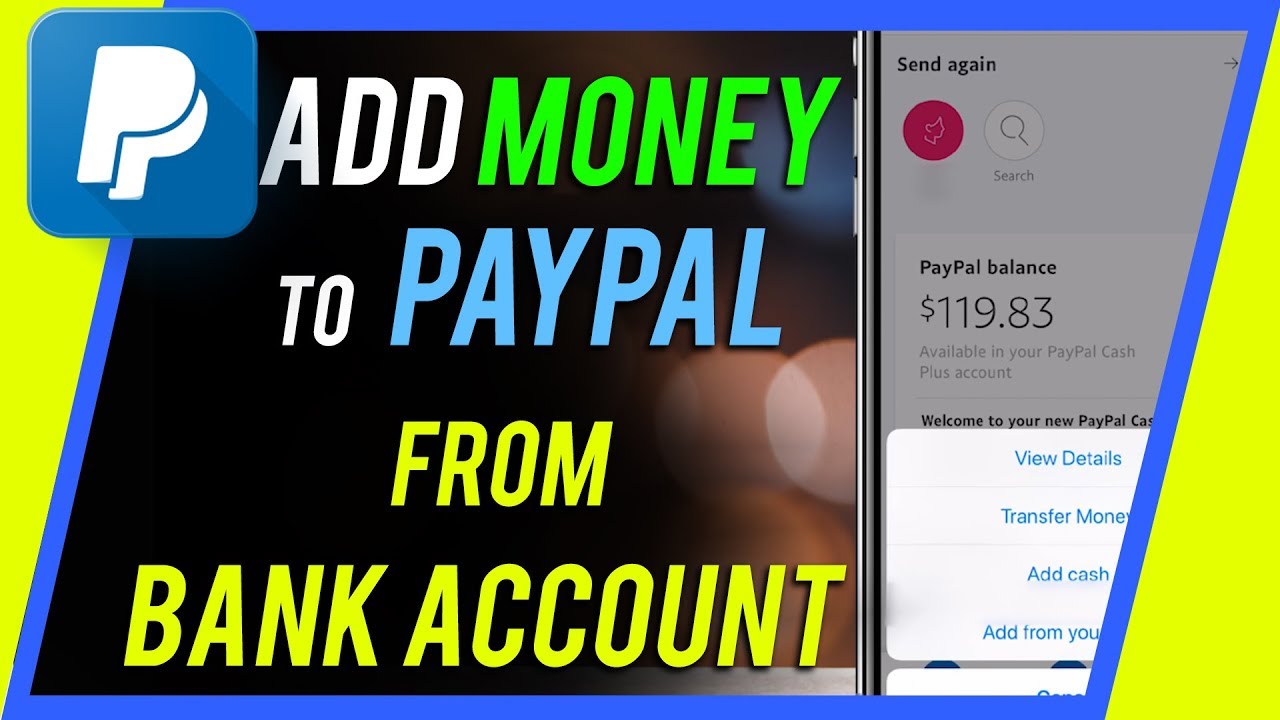 How to Add Money to PayPal from Bank Account