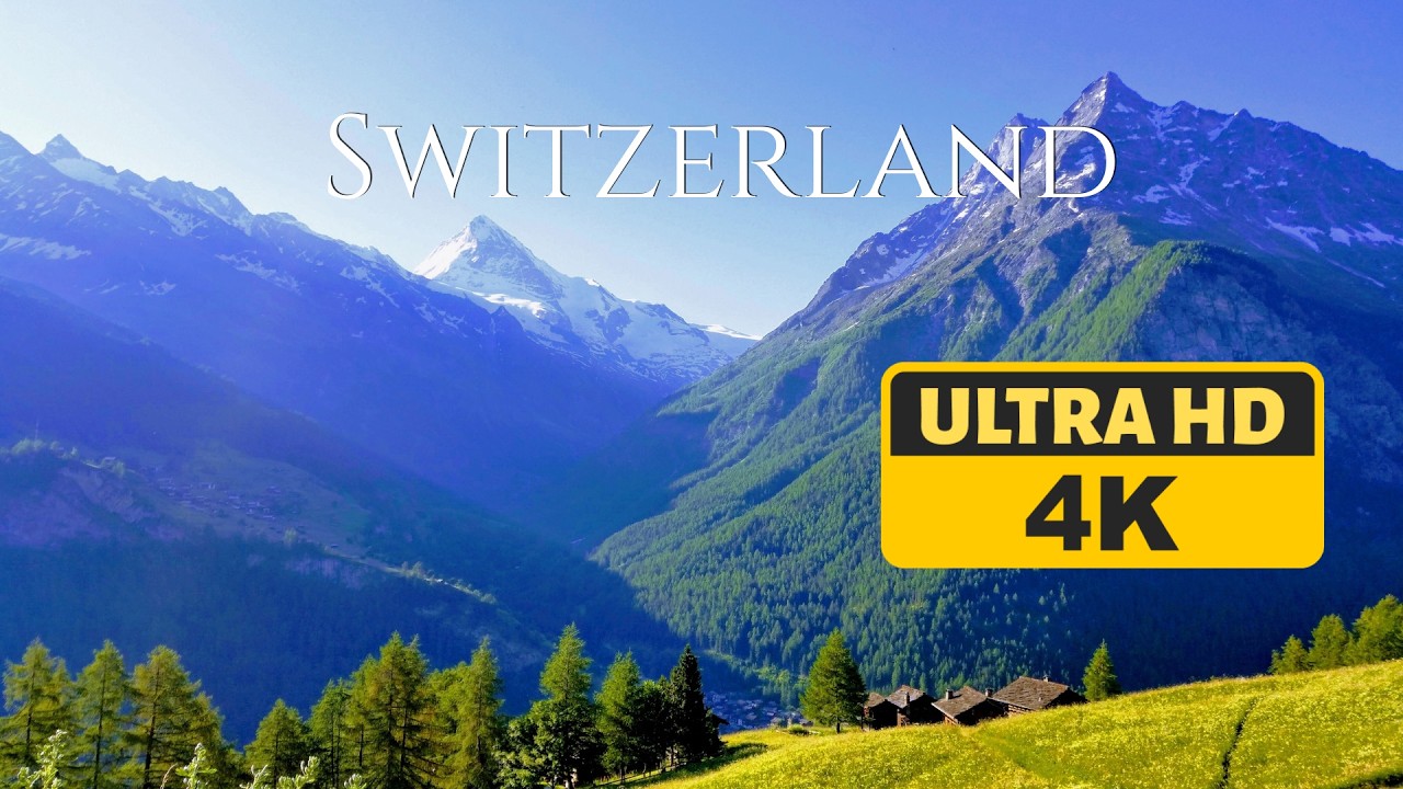 Beautiful Switzerland 4K | Swiss Alps, Lucerne, Lauterbrunnen, Interlaken & Mountain Views