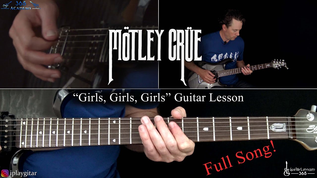 Girls, Girls, Girls Guitar Lesson (Full Song) - Motley Crue