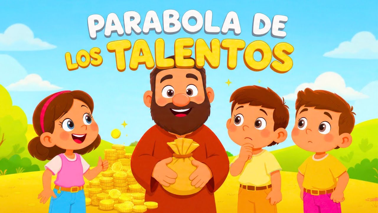 La PARÁBOLA de LOS TALENTOS PARA NIÑOS 👦👧 (ANIMADA) | PequeFe