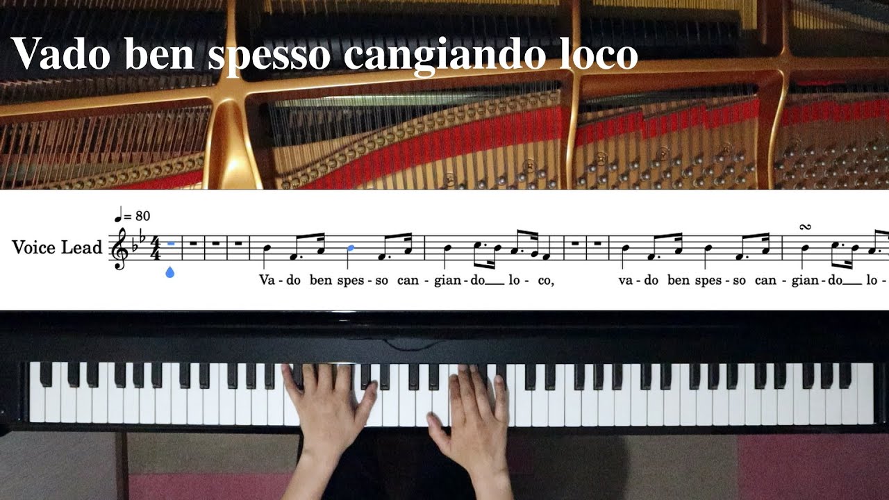 【ピアノ伴奏】Vado ben spesso cangiando loco/B-dur《楽譜付き》