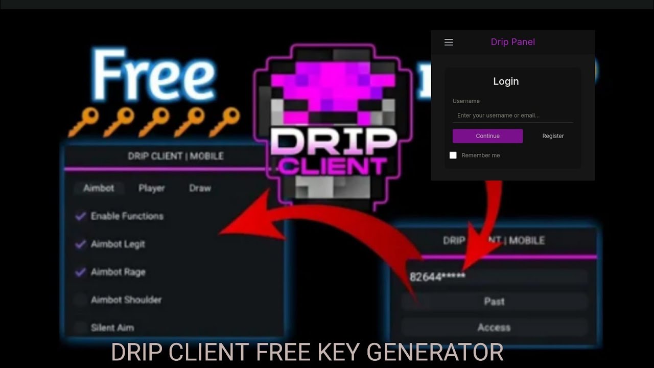 NEW DRIP CLIENT FREE KEY GENERATOR 🔐. FREE FREEE ALL PHONE WORKING #dripclient #cyborg