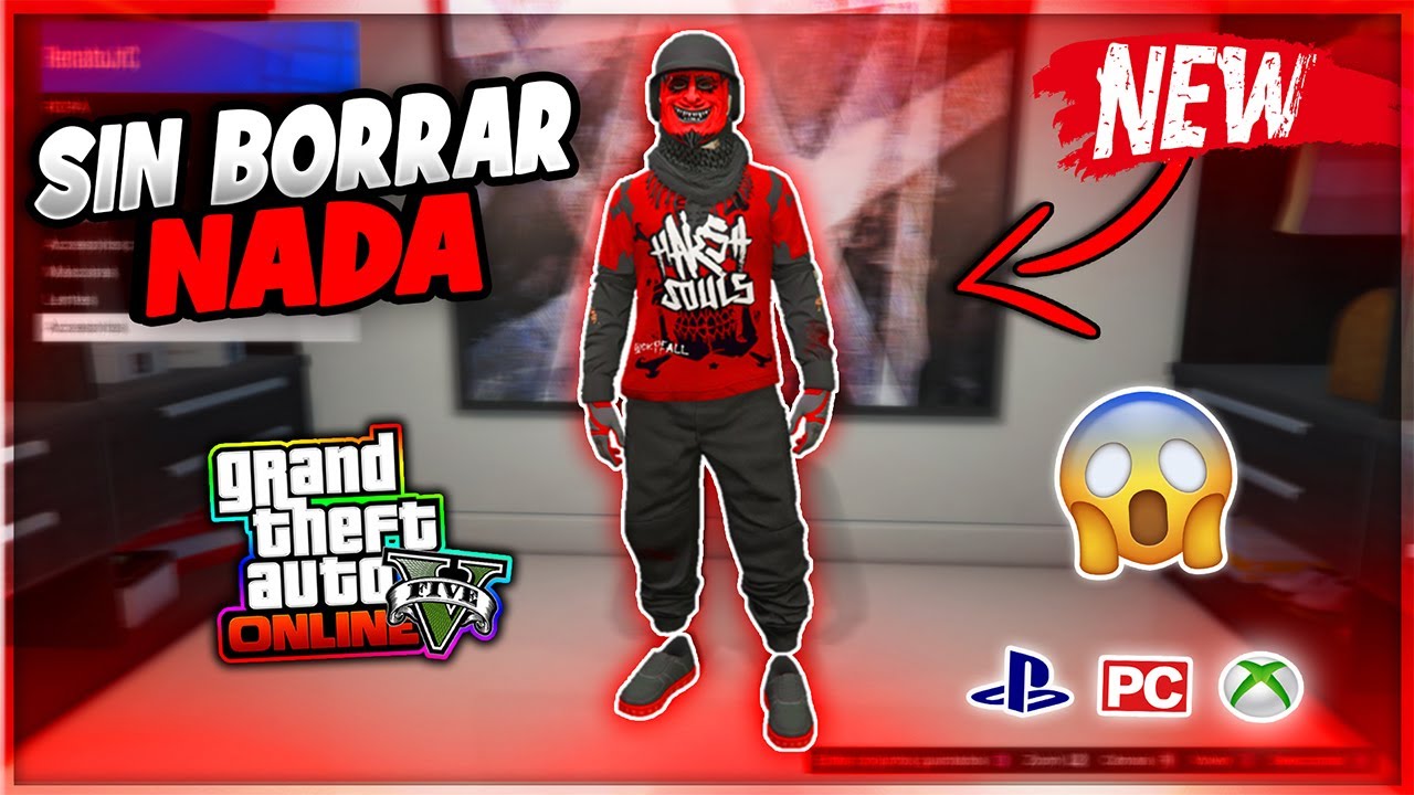 ✅SIN BORRAR CONJUNTOS JOGGERS NEGROS Y CAMISA RASGADA MODS  GTA 5 ONLINE【PS4/PS5/XboxOne/Pc】