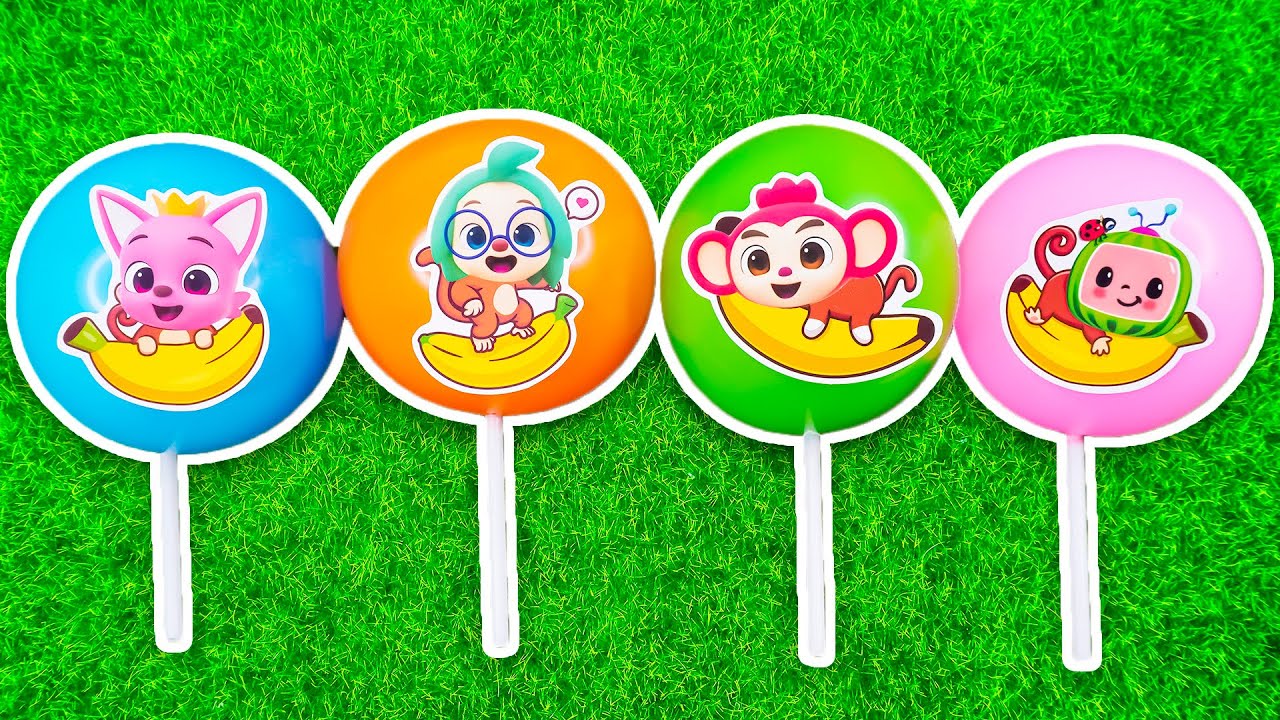 Some Lot's of Yummy Candy Shop lollipops Satisfying Video | Baby Shark Hogi Pinkfong Banana Monkey