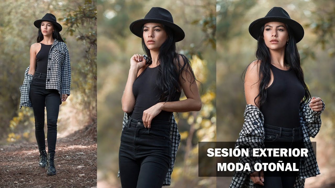 Sesión exterior de moda otoñal