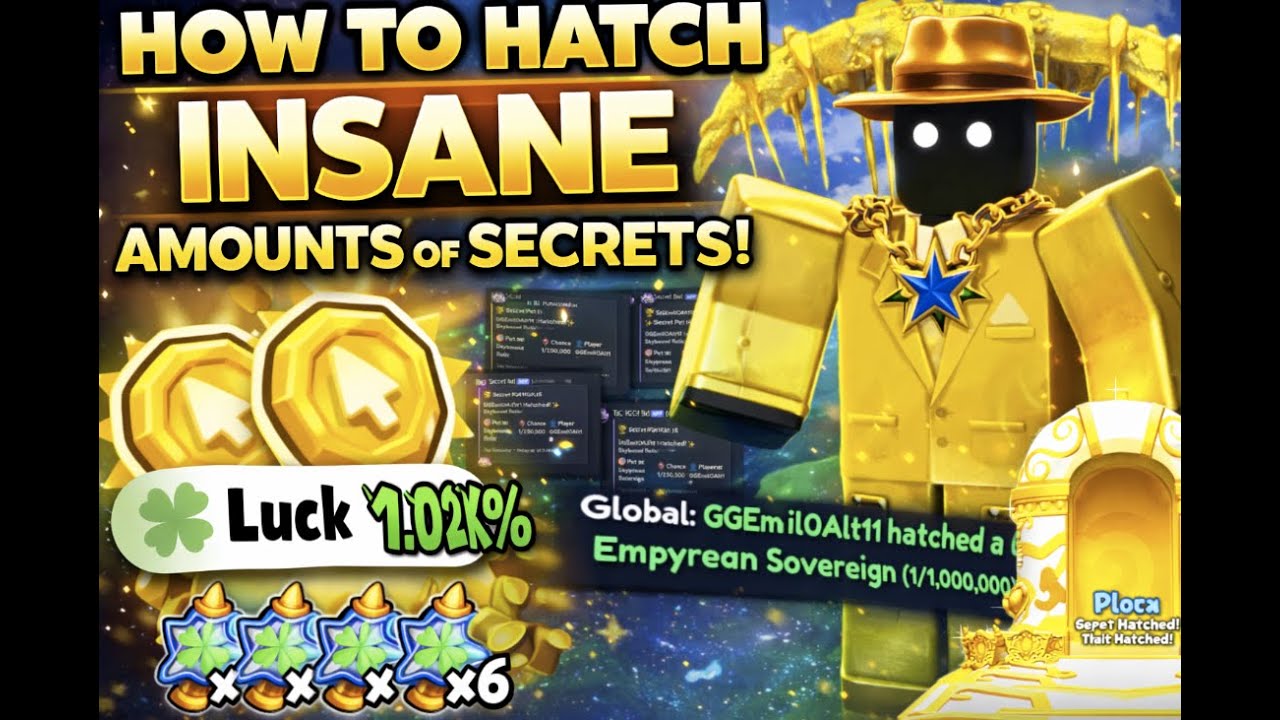 How to Hatch INSANE AMOUNTS of SECRETS (BEST METHODS!) + INSANE GIVEAWAYS 😳 | Roblox Tap Simulator