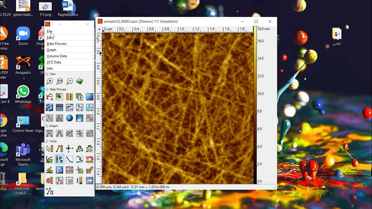 Easy way to #AFM Analysis using #Gwyddion. SPM file