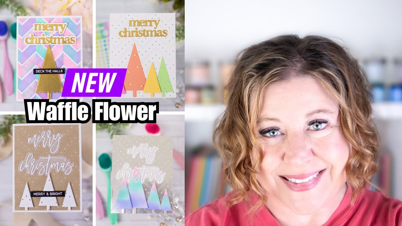 NEW Waffle Flower Modern Christmas Stamps Dies Stencils