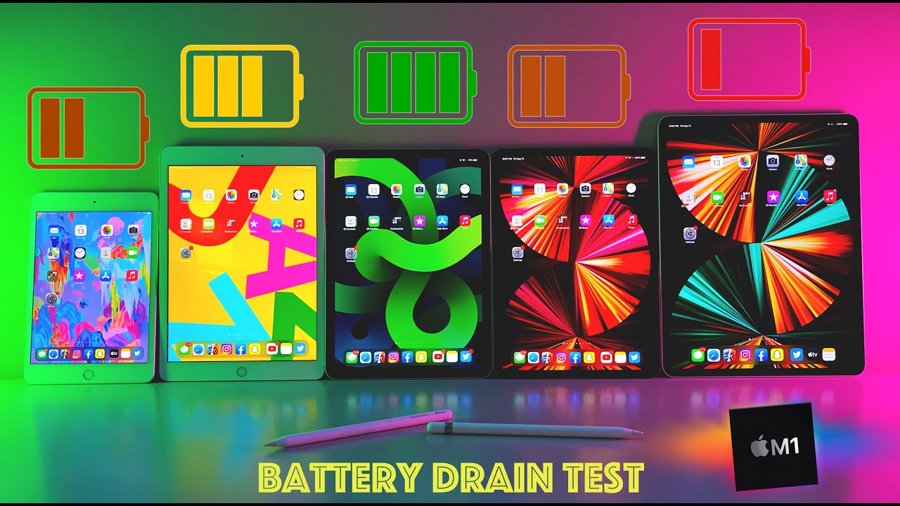 M1 iPad Battery Drain Test/iPad Mini 5 vs 10.2
