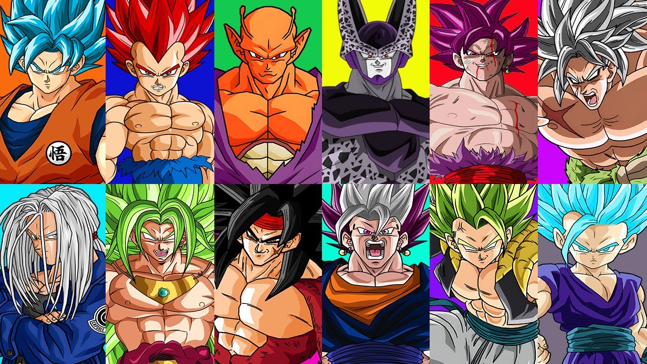 Guerreros Z Todas las Formas - Dragon Ball Z Transformaciones Parte 2