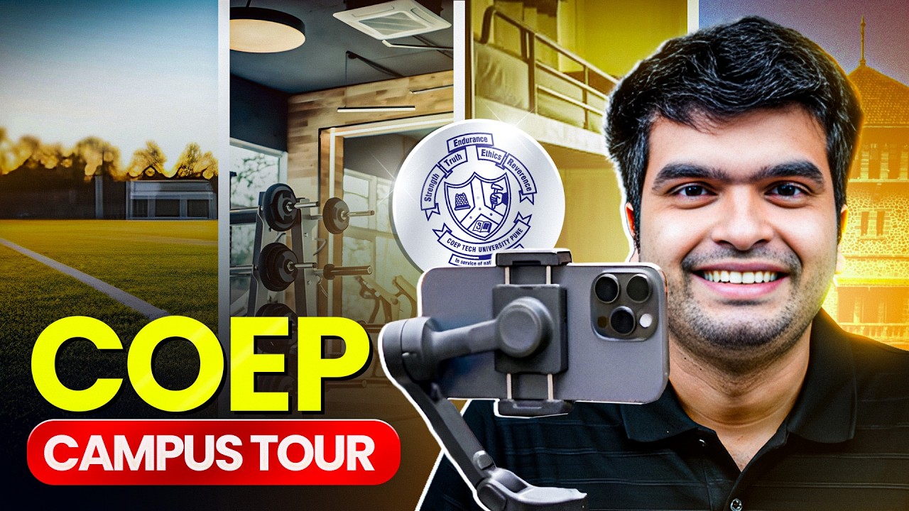 COEP Pune Campus Tour | College, Canteen, Boat Club, Departments, Auditorium, Labs & Campus Life 🔥