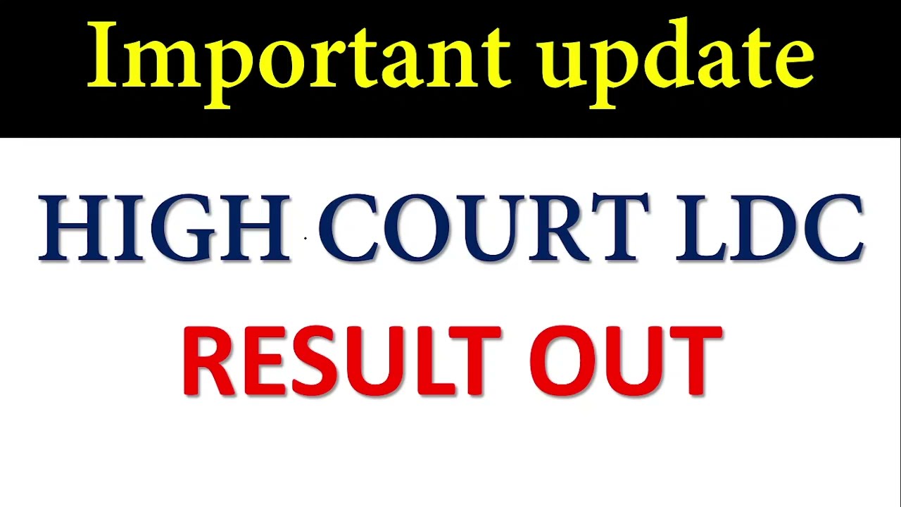 Raj High Court LDC result 2023 || typing cutoff