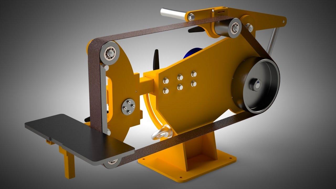 SolidWorks Visualize | Фотореализм Ленточно - Шлифовального Станка | Гриндер