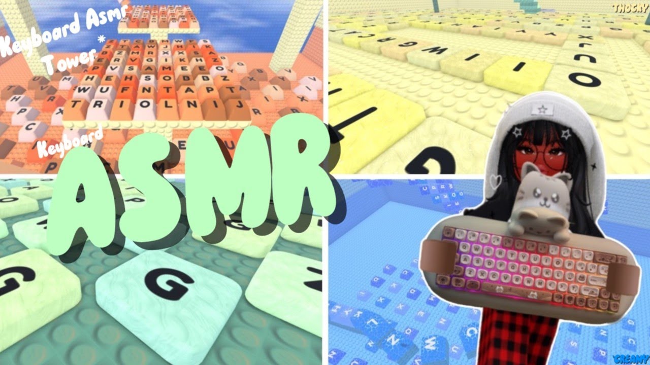 (Roblox ASMR)✨ Keyboard Asmr Tower... But it's only Water, Creamy And Slime Tower