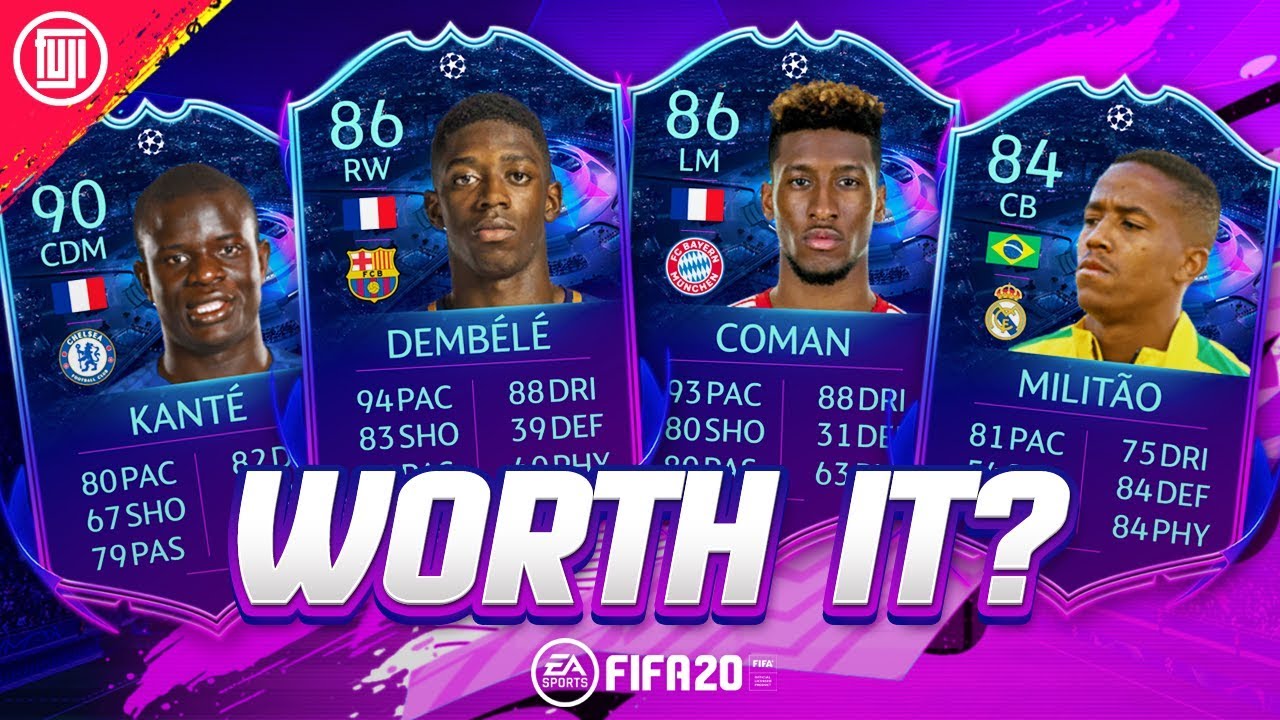 ARE THEY WORTH IT? RTTF DEMBELE, KANTE, COMAN, EDER MILITAO! - FIFA 20 Ultimate Team Player Review