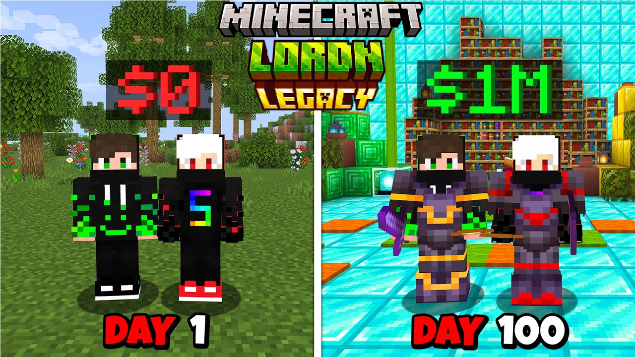 We Became The Richest Players In 100 Days In This Minecraft Server !
