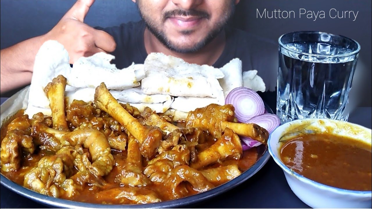 Oily Fatty Mutton / Mutton Fat Curry Eating with Roti | Oily Mutton Paya Eating Show | @BhukkhadBoy