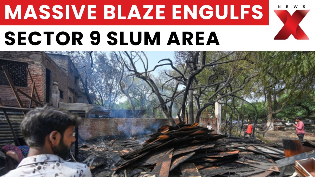 Noida Fire: Massive Blaze Erupts in Sector 9 Slum Area, Firefighting Underway | NewsX