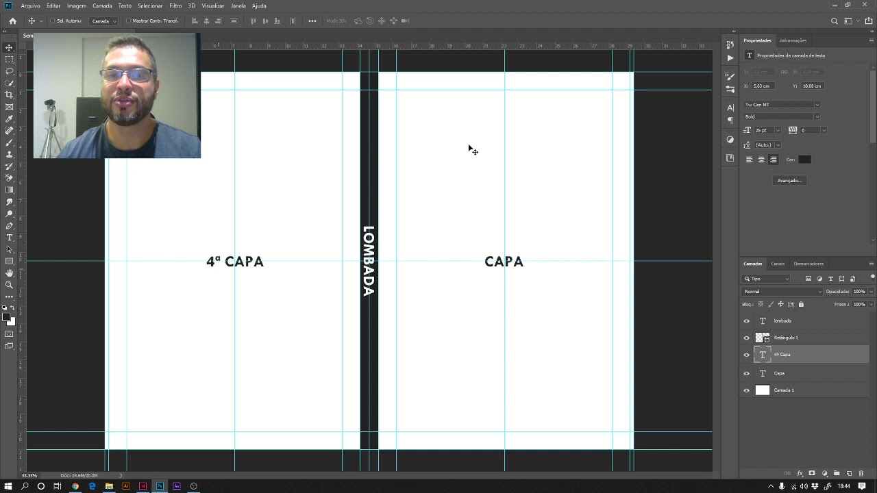 ESTRUTURANDO CAPAS DE LIVROS NO ADOBE PHOTOSHOP