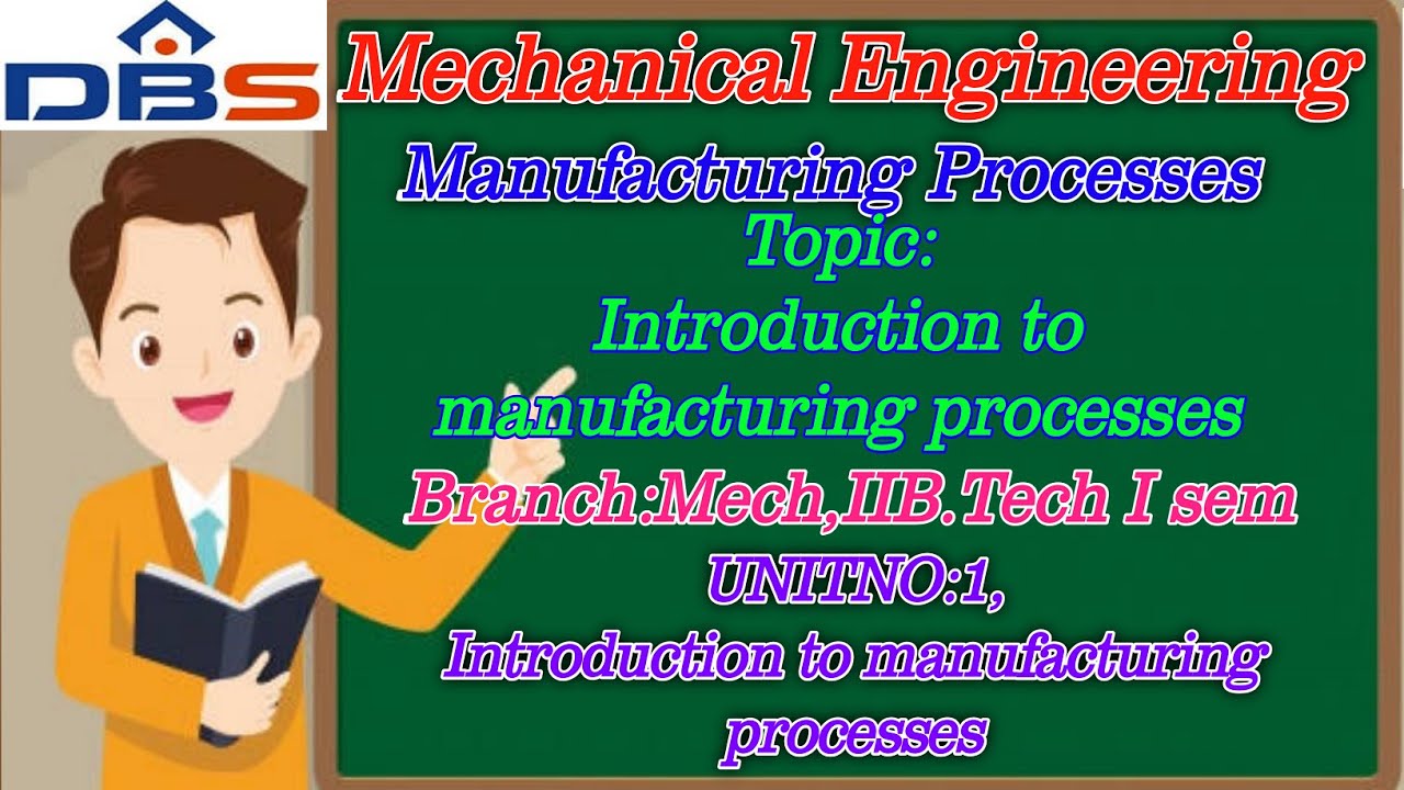 DBS -INTRODUCTION TO MANUFACTURING PROCESSES,IIB.TECH-ISEM,UNIT NO: I
