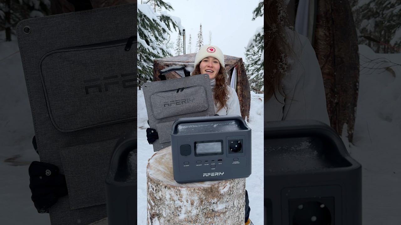 Winter Test: AFERIY 256Wh Power Station + 100W Solar Panel &mdash; Is It Enough for Camping?