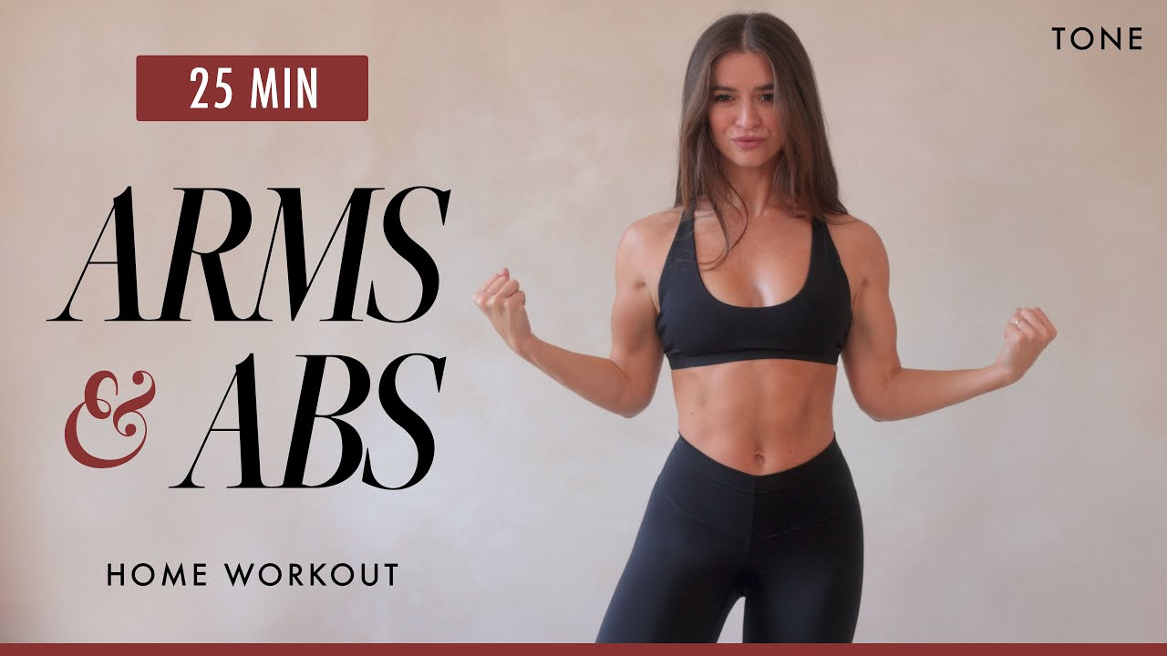 25 MIN TONED ARMS & ABS Workout at Home