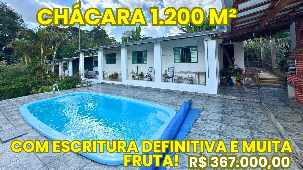 LINDA CHÁCARA ￼￼1.200 m² ESCRITURA DEFINITIVA IBIÚNA/SP 367 mil reais. OPORTUNIDADE!