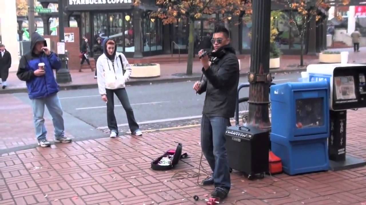길거리전자바이올린연주(1)