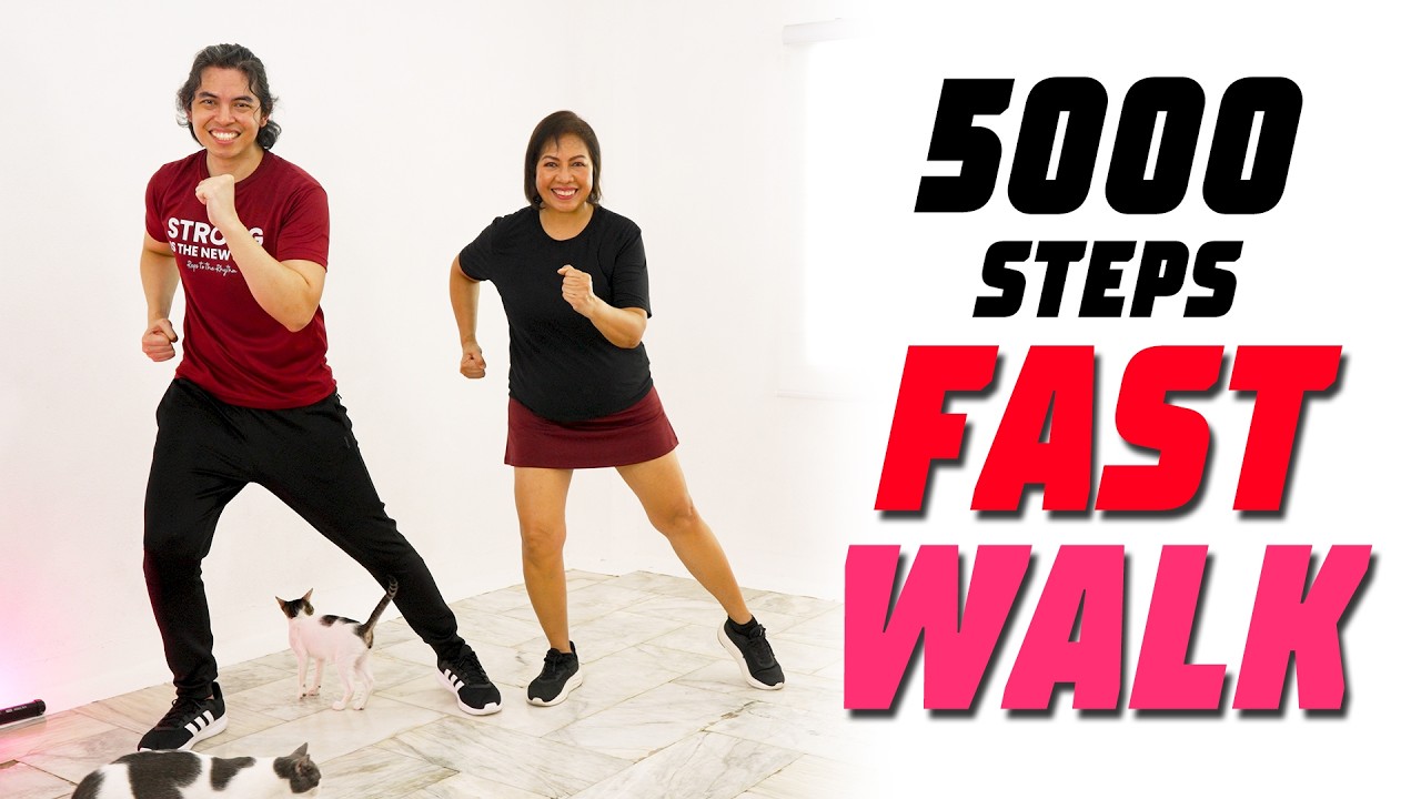 FAST WALK with MOM &bull; 5000 STEPS Fat burning &bull; Keoni Tamayo &bull; Workout #276