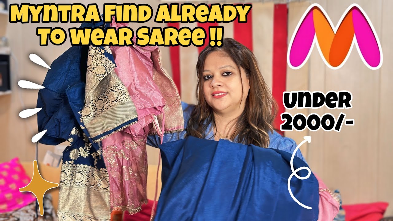 Myntra Find Ready To Wear Saree 😍 | Under ₹2000 | Honest Review | Party Wear Saree