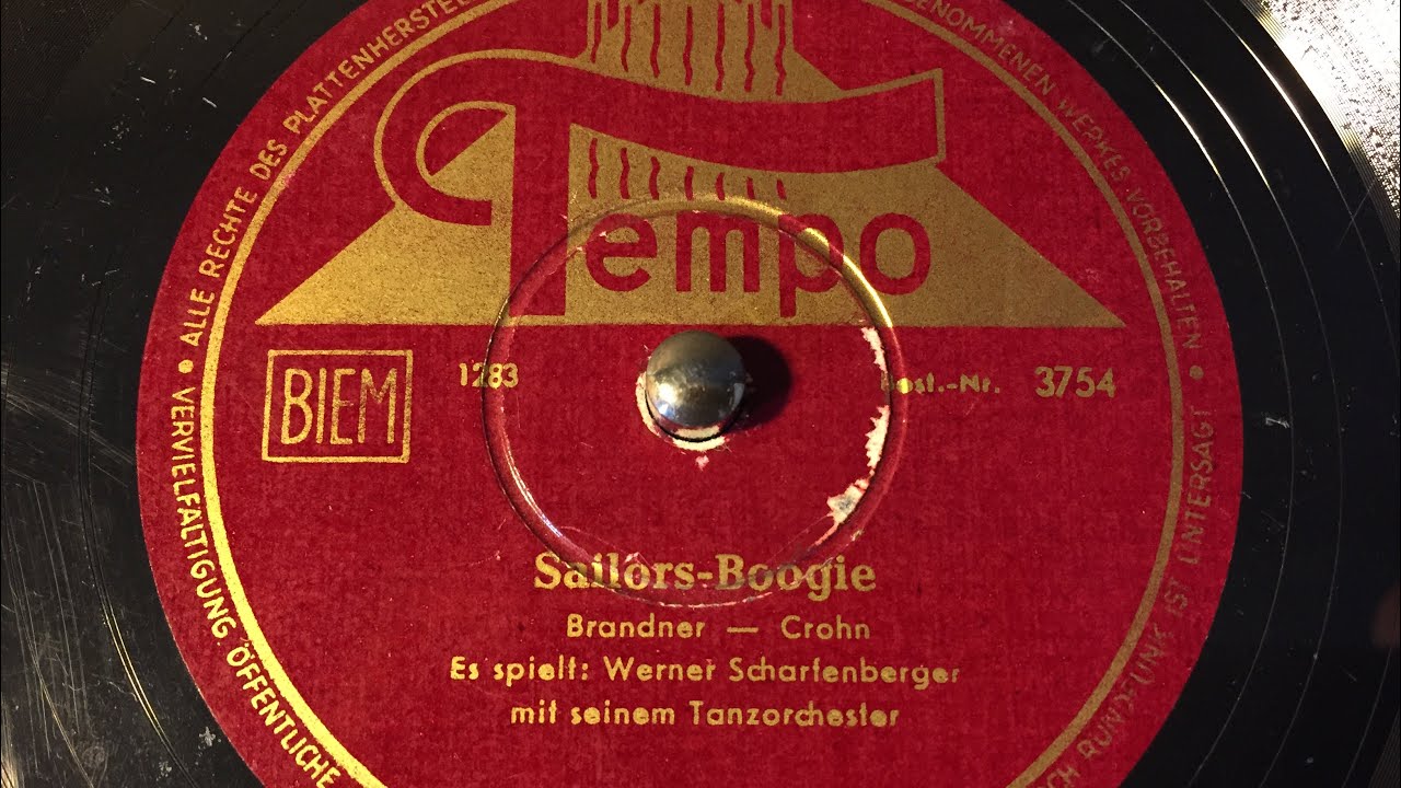 Werner Scharfenberger - Sailors boogie - 78 rpm - Tempo 3754