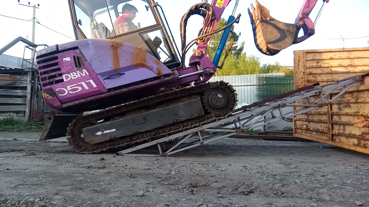 Испытание сходней для экскаватора 3 т.