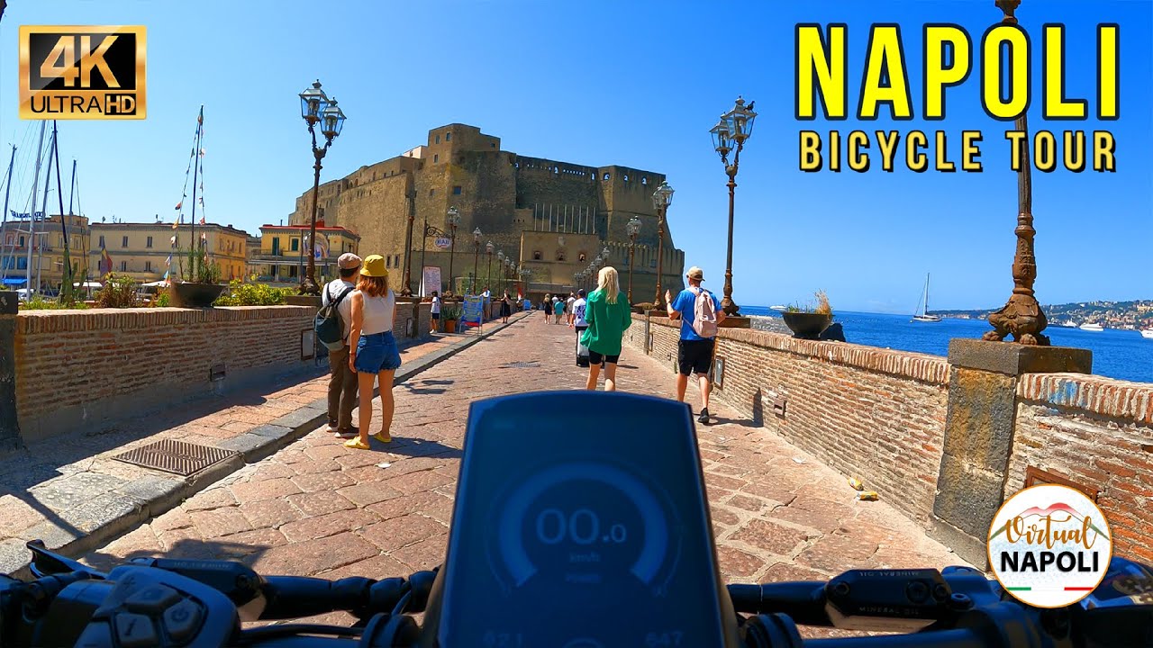 Naples Italy Tour 4K UHD Passenger Area - Beach, Castle, Streets, Fountain, Hotels #napoli2023