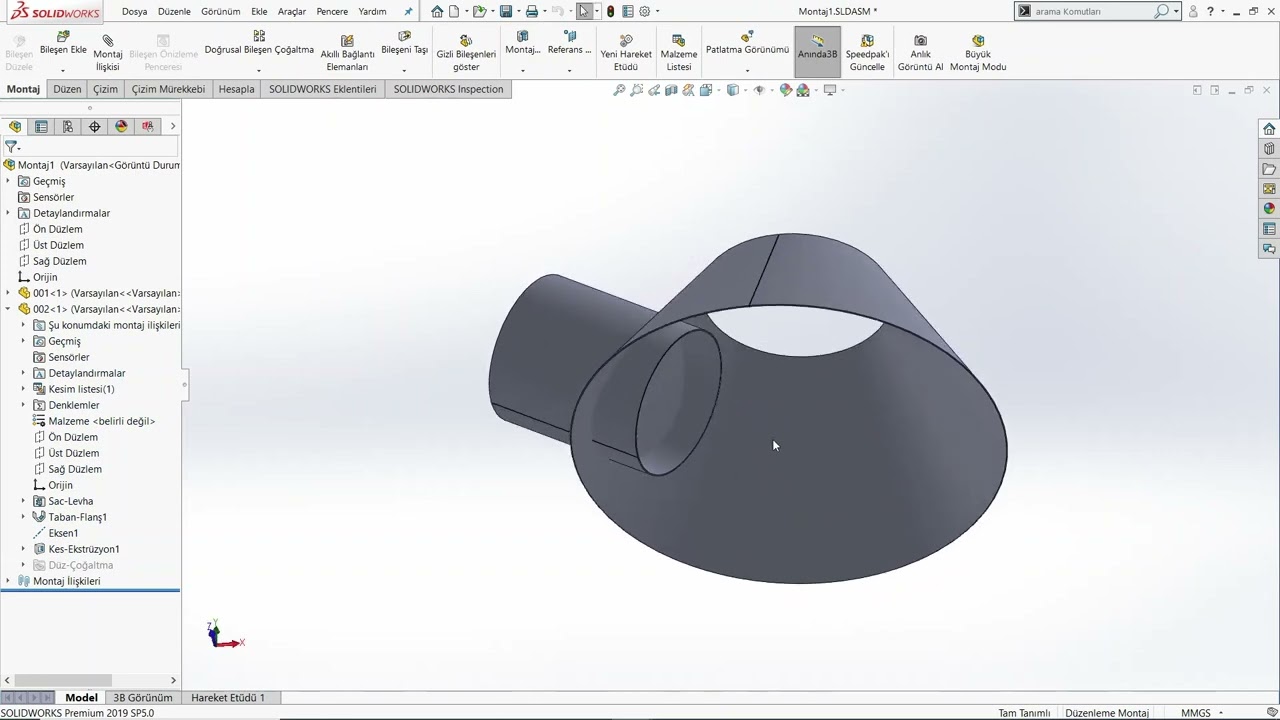 Solidwork Montaj İçinde Parça Düzenleme