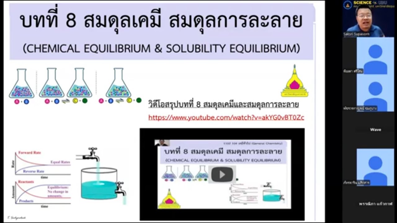 สรุปเคมีทั่วไป เรื่อง สมดุลเคมีและสมดุลการละลาย (Chemical and Solubility Equilibrium)