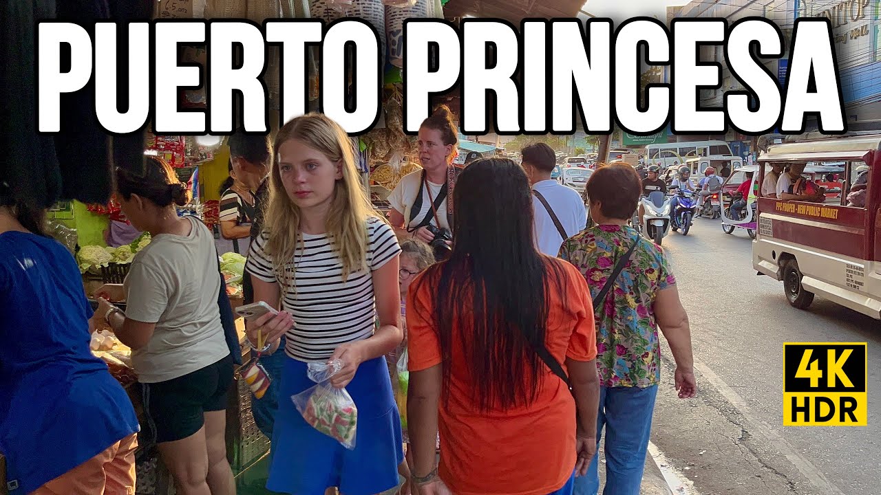 4K 🇵🇭 Puerto Princesa City • Walking Tour 2024 • Palawan, Philippines