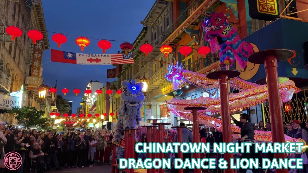 LionDanceME Chinatown Night Market Full Performance: Parade, Dragon Dance, Lion Dance on High Poles