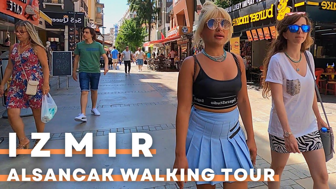 Izmir Turkey 2022 Alsancak Walking Tour | 4K UHD 60FPS | The Most Famous District In City Center