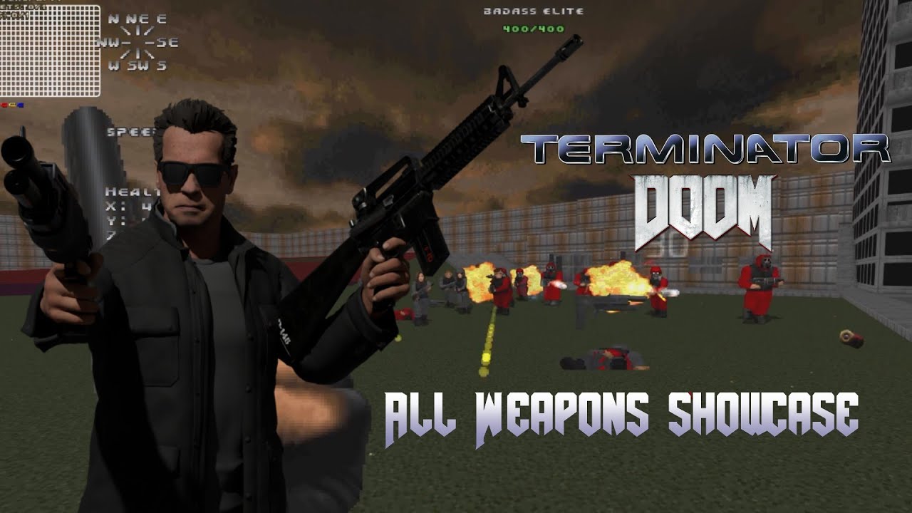 The Terminator mod v1 All Weapons doom mod showcase