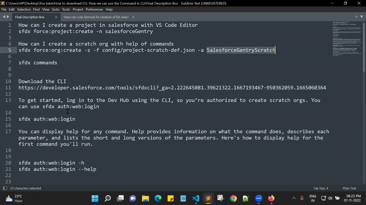 How can I create the Scratch Org with help of CLI Commands