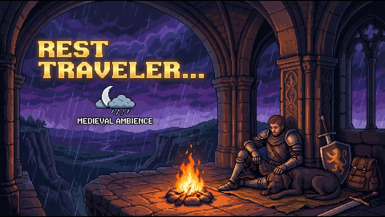 Rest here, traveler... The storm is loud, but you are safe now (Medieval Ambient Music)
